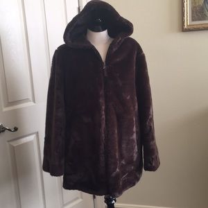 Awesome reversible faux fur winter coat
